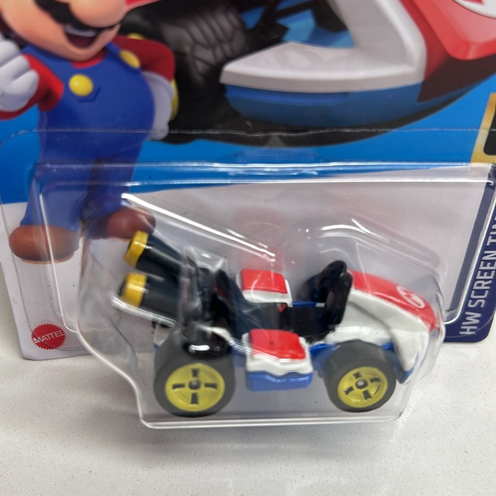 Nintendo Super Mario Kart Hot Wheels Collectible Mattel Car & Bonus Sticker Book - Picture 6 of 9